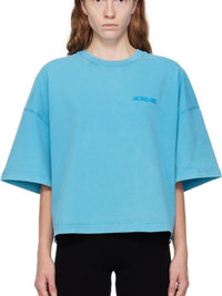 T-shirt Corto boxy à logo - Blue
