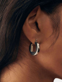 SILVER LES BOUCLES ROND CARRE