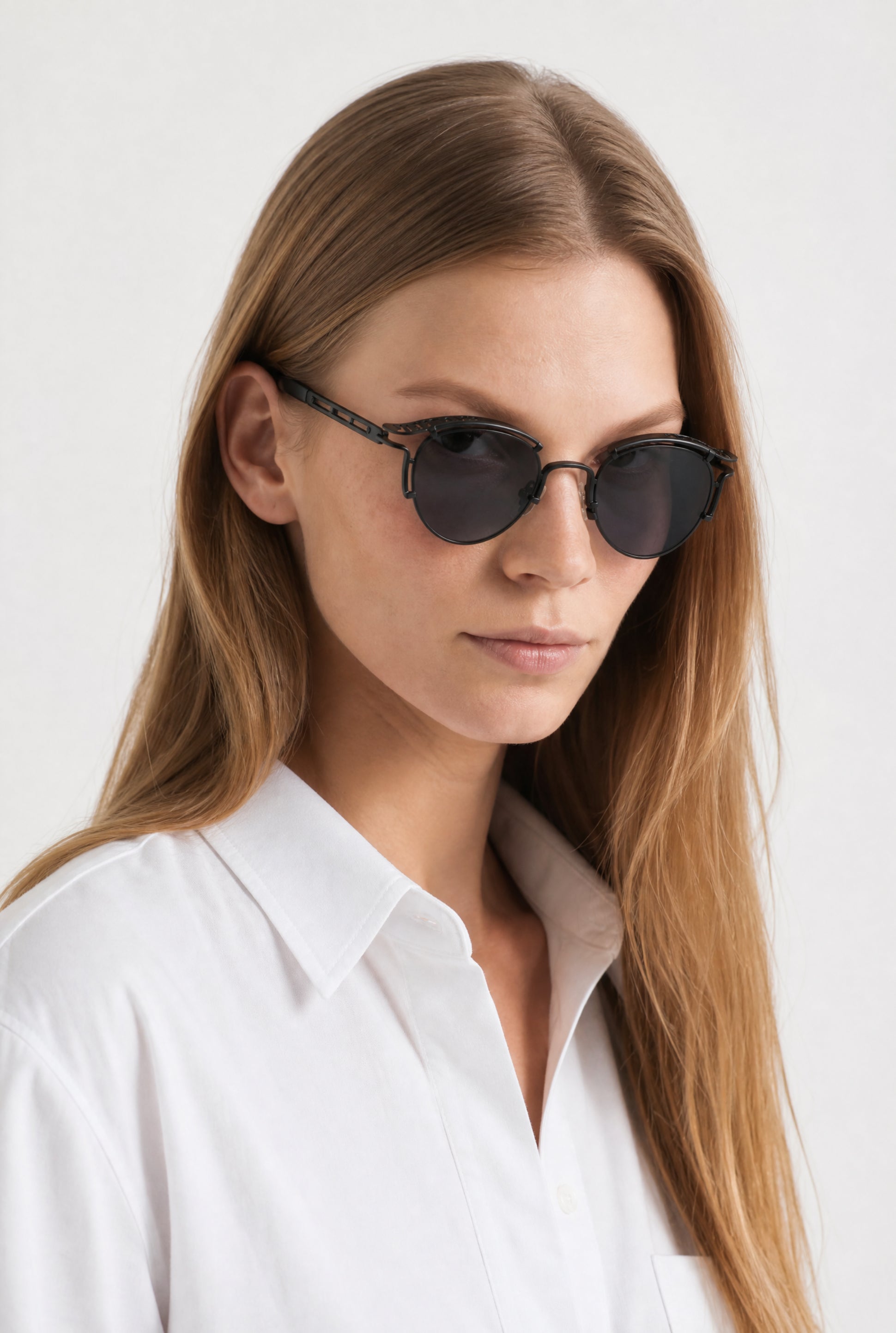 Lunettes de soleil unisexe Sourcil - Black