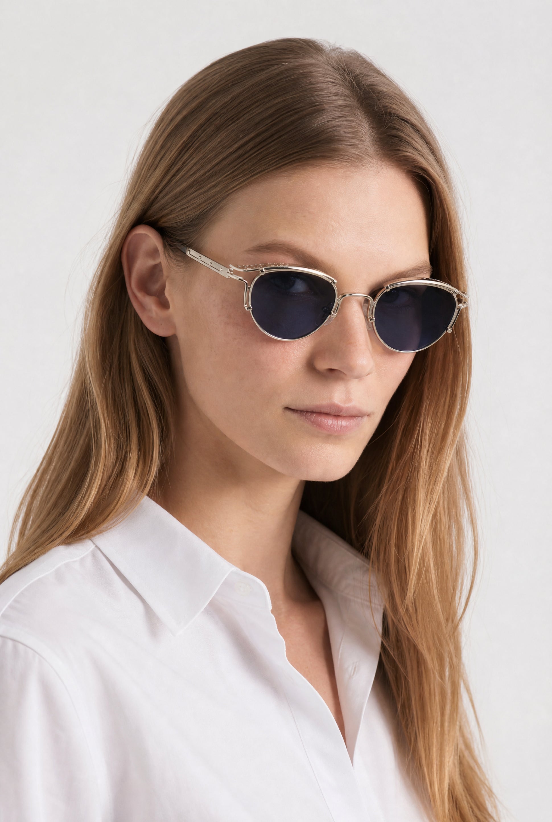 Lunettes de soleil unisexe Sourcil - Silver