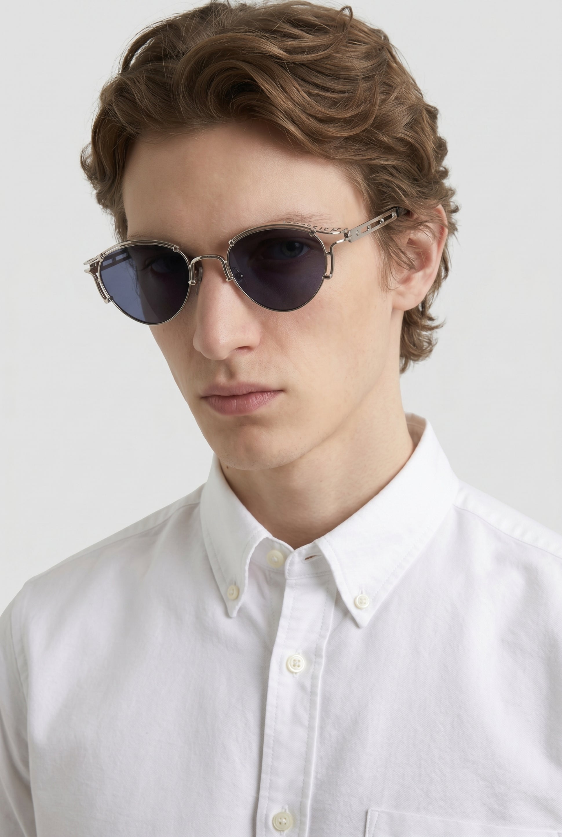 Lunettes de soleil unisexe Sourcil - Silver