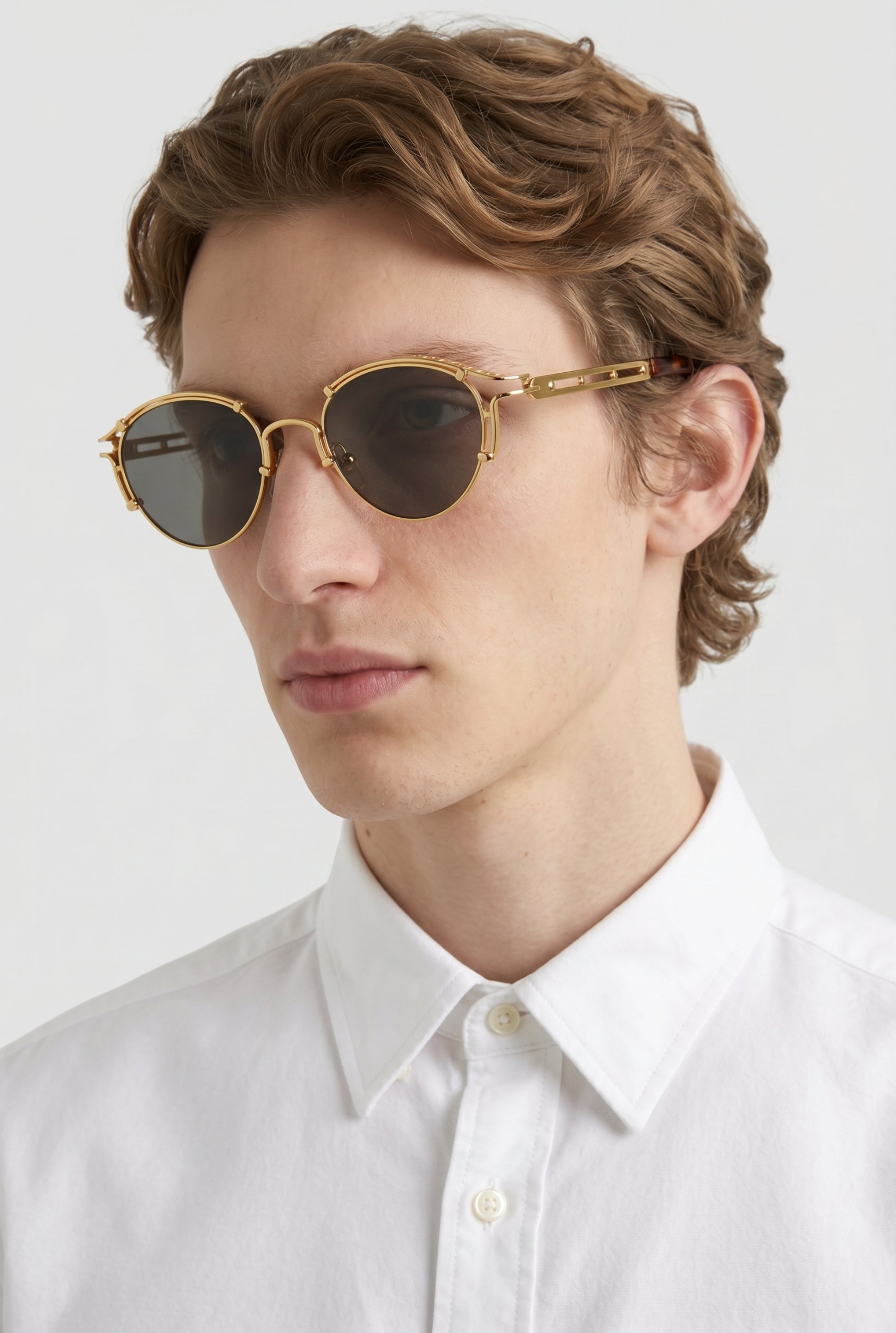 Lunettes de soleil unisexe Sourcil - Gold