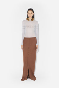 Top En Tulle Bleu Ciel Floqué "Gaultier".
 - Lightblue