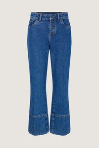 DENIM BLEU DELAVE _ Jean Boston en coton - Denim bleu délavé