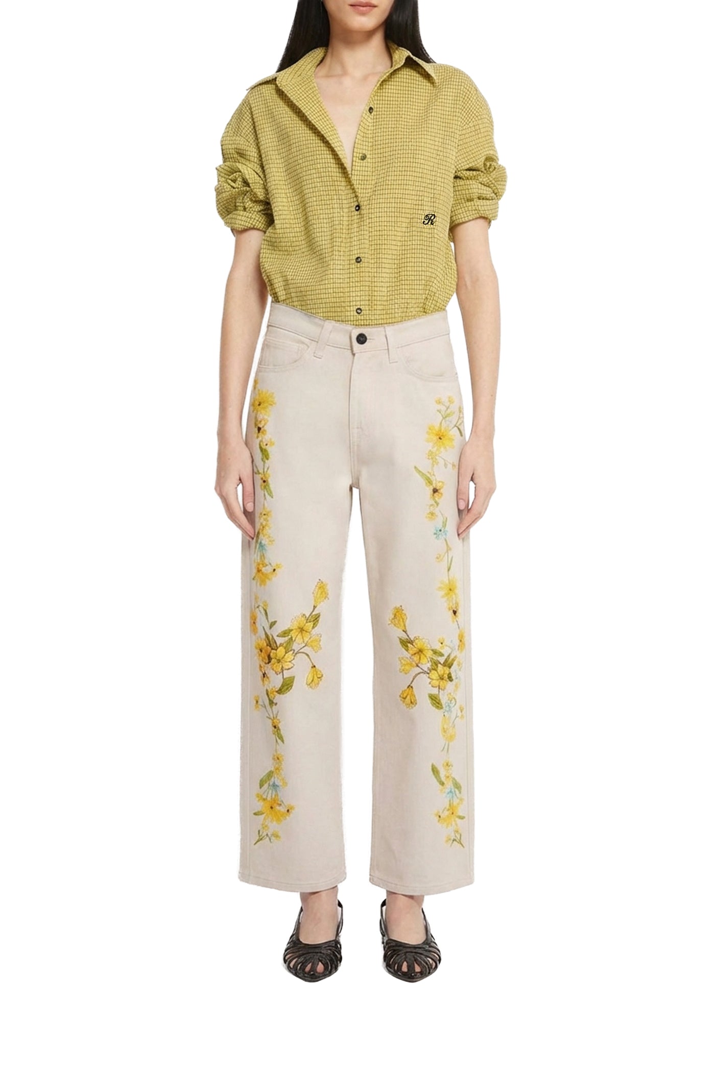 Jean Destiny en coton - Flowers