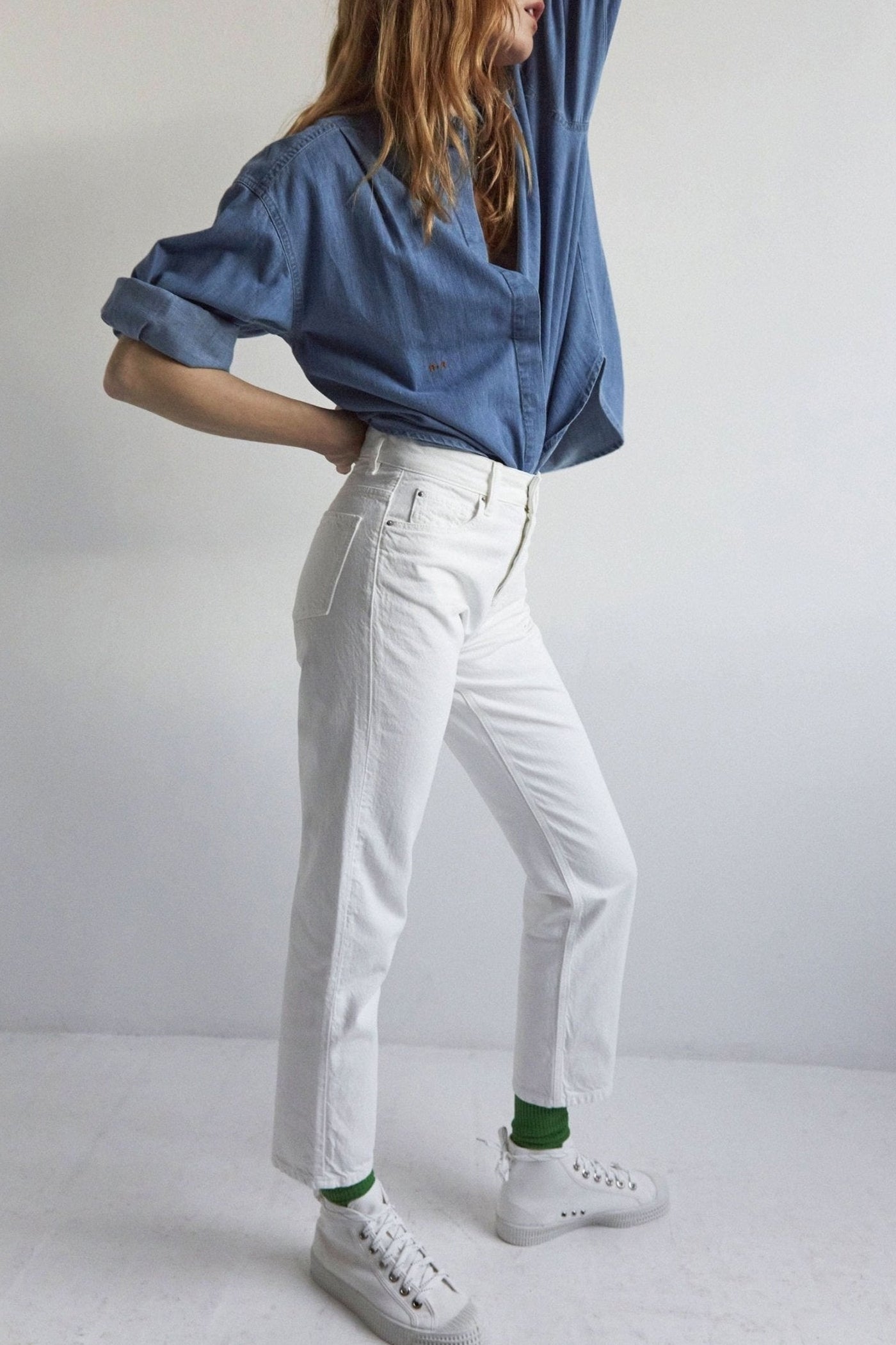 Jean Glory en coton - Blanc