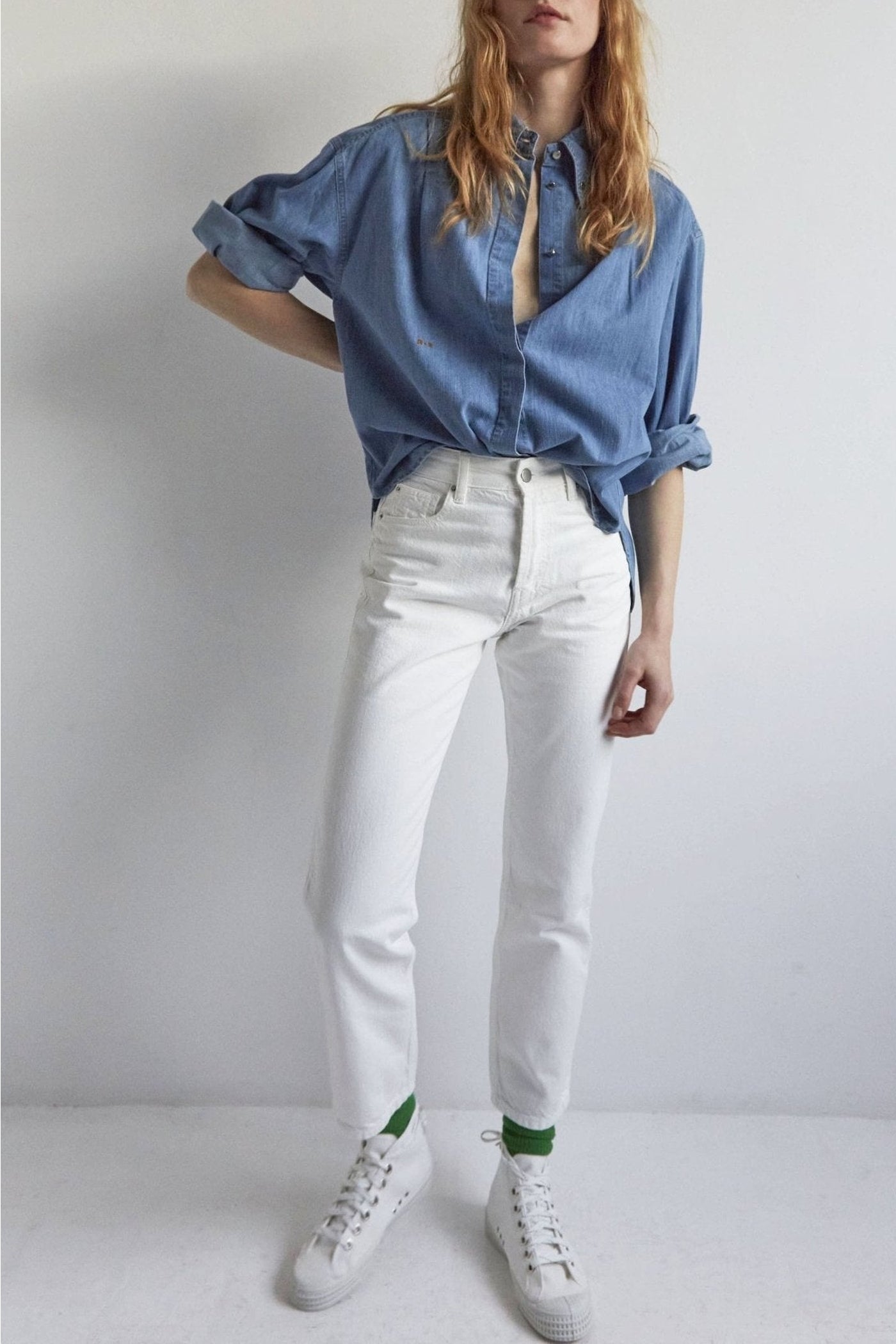 Jean Glory en coton - Blanc