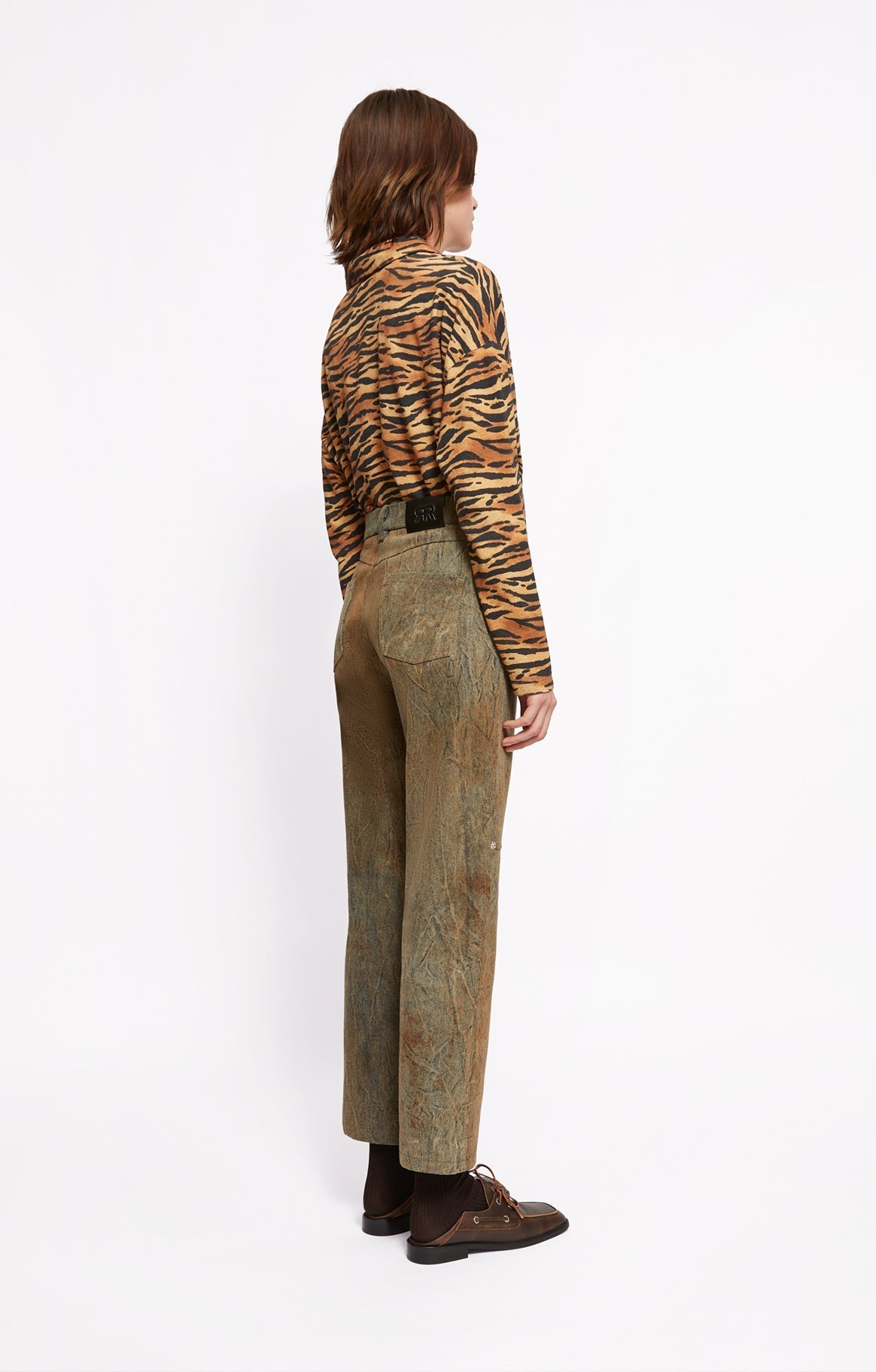 Jean Iggy en coton - Chocolat