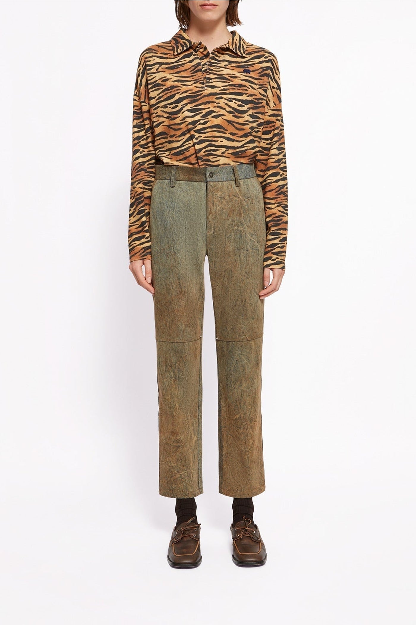 Jean Iggy en coton - Chocolat