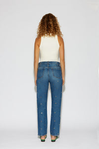 Jean Walk taille haute - Bleu