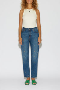 Jean Walk taille haute - Bleu