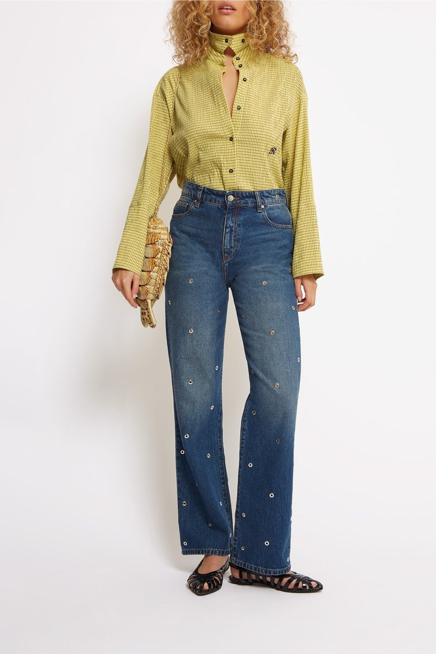 Jean Walk taille haute - Bleu