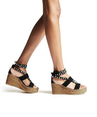 Danica 80 wedge espadrilles - Black & White Mix