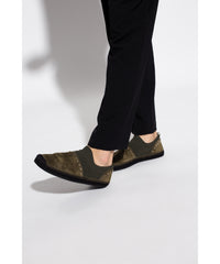 Espadrilles Enzo tricot et daim à étoiles - Verde & Silver