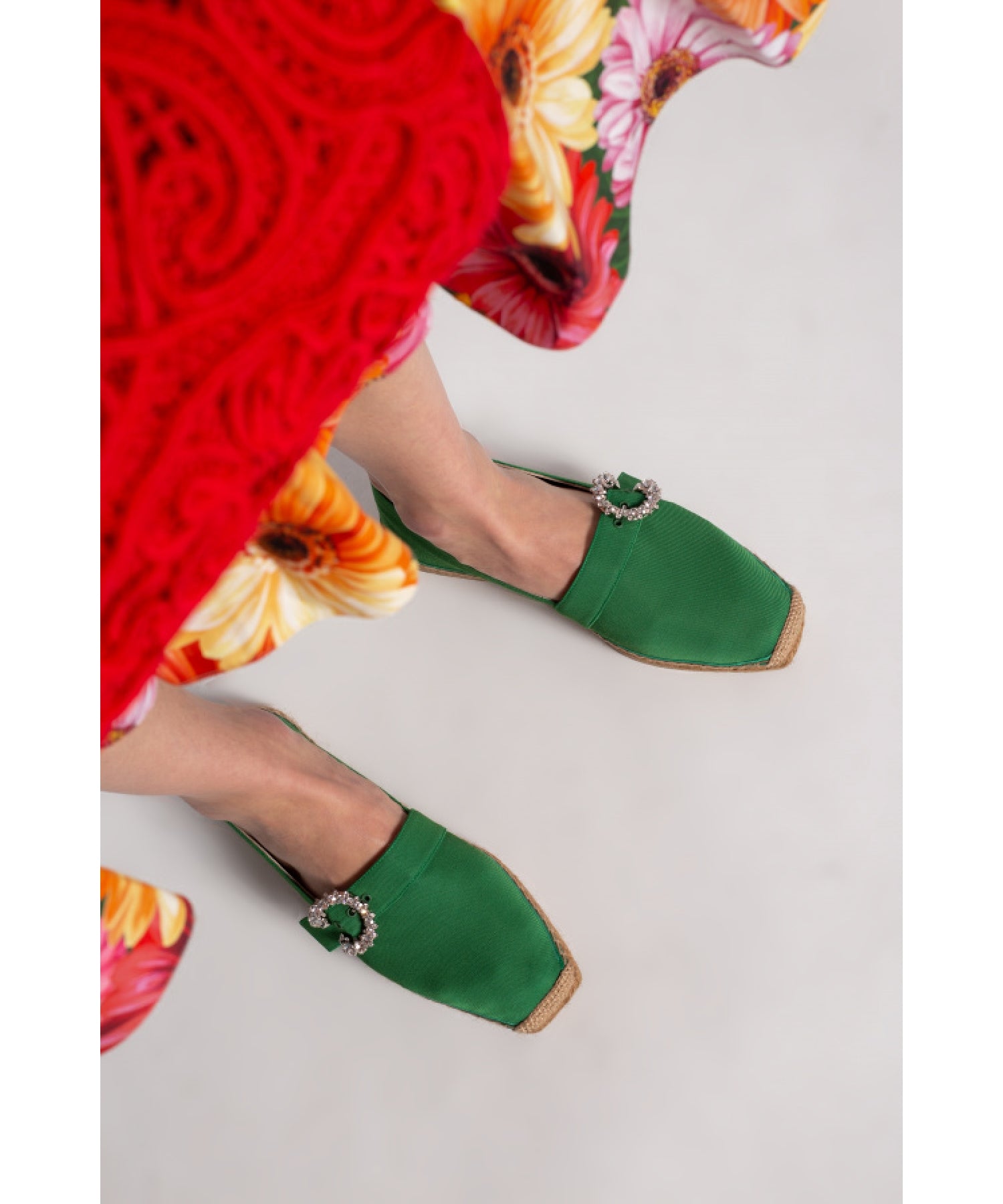 Mocassins Dru à boucle sertie de cristaux - Malachite & Crystal