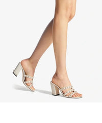 Hazal 85 Mules - Amber Orange