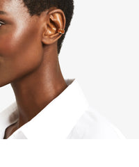 Earcuff en métal et émail - Orange
