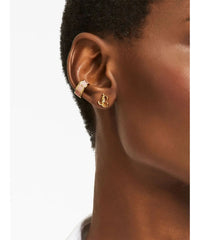 Earcuff en métal et émail - Gold Blossom
