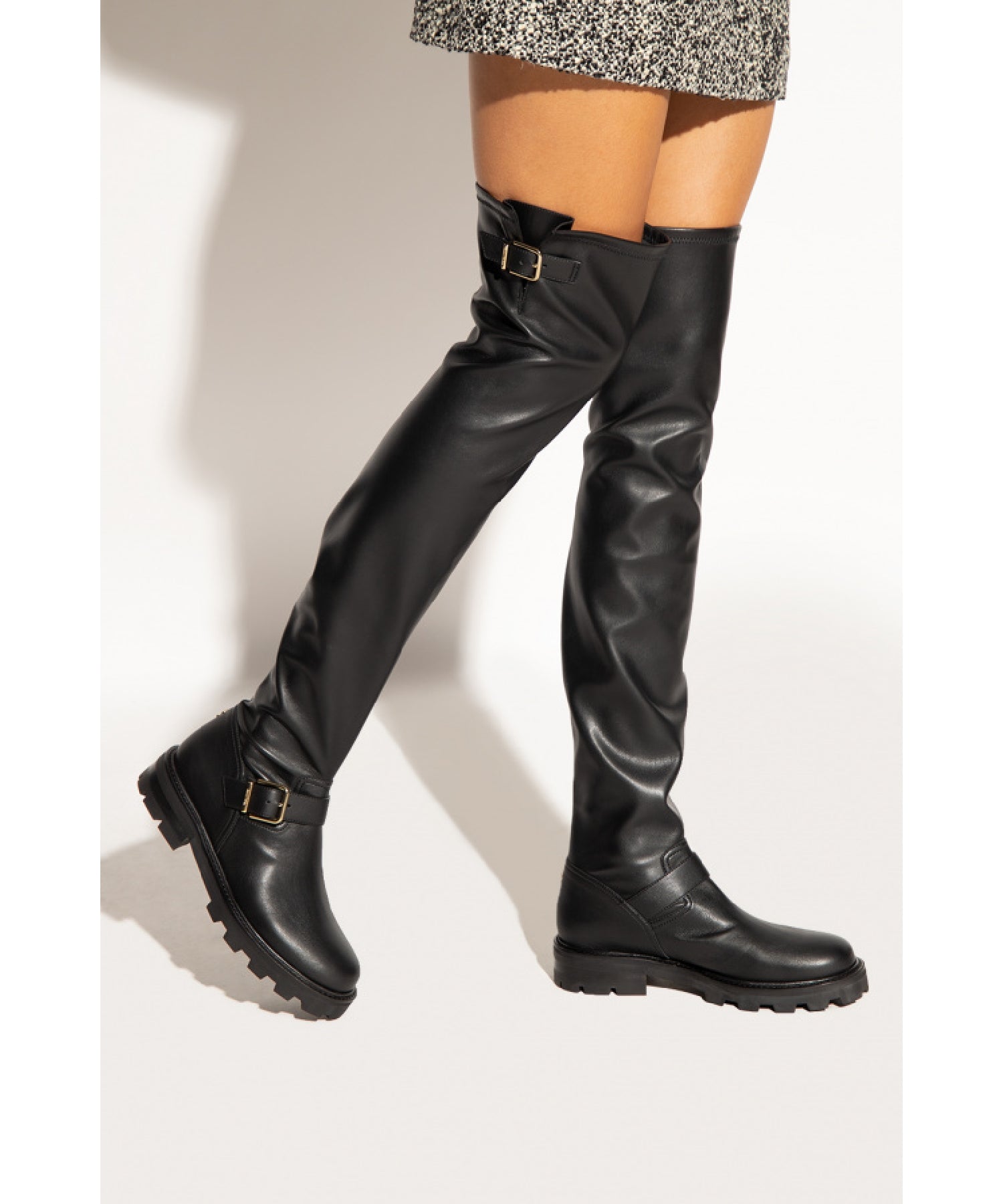 Bottines Biker mi-hautes - Black