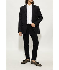 Foxley loafers in monogrammed JC lurex and leather - Black & Gold