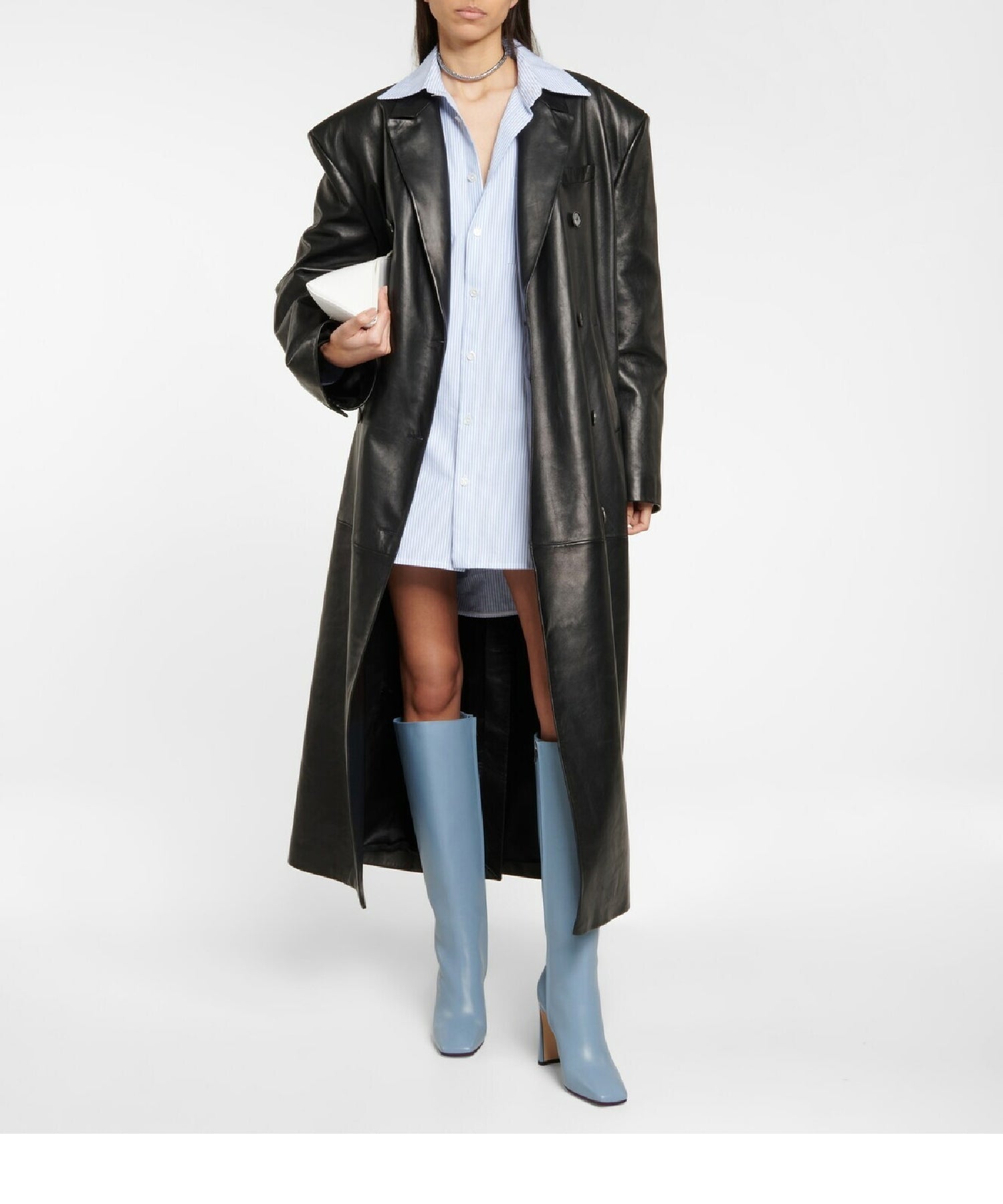 Kinsey 95 high leather boots - Smoky Blue