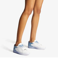 Sneakers Rome basses en cuir - White & Smoky Blue