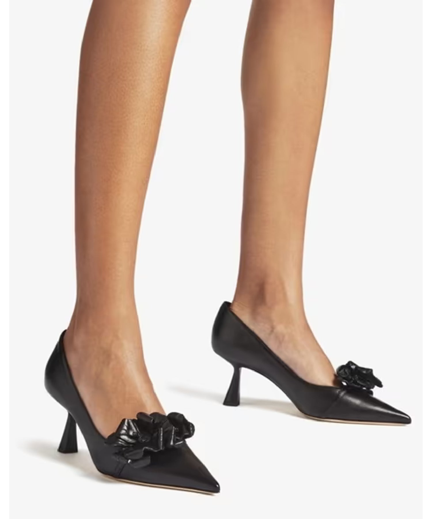 Escarpins Rosalia avec fleurs 65 en cuir - Dark Green