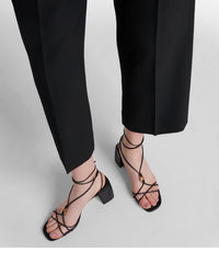 Sandales Onyxia 70 en cuir - Black & Gold