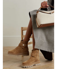 Bottines Meena en daim-velours et rotin - Rattan