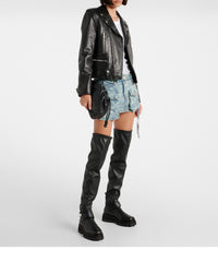 Cuissardes Meena en cuir - Black