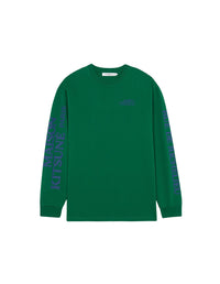 T-shirt à manches longues avec inscription - Deep Green