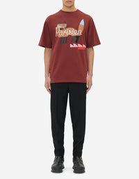 T-shirt ample avec impression - Wine Lees