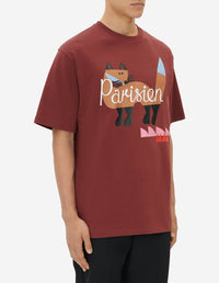 T-shirt ample avec impression - Wine Lees