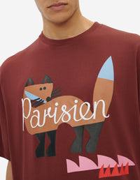 T-shirt ample avec impression - Wine Lees