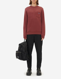 Sweatshirt manches longues à poche - Wine Lees Melange