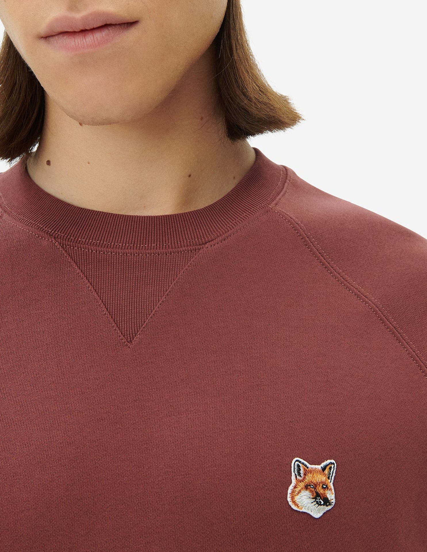 Sweatshirt avec écusson - Wine Lees Melange