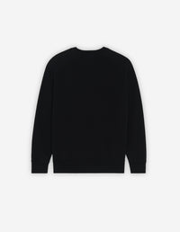 Round-neck sweatshirt with print - Black