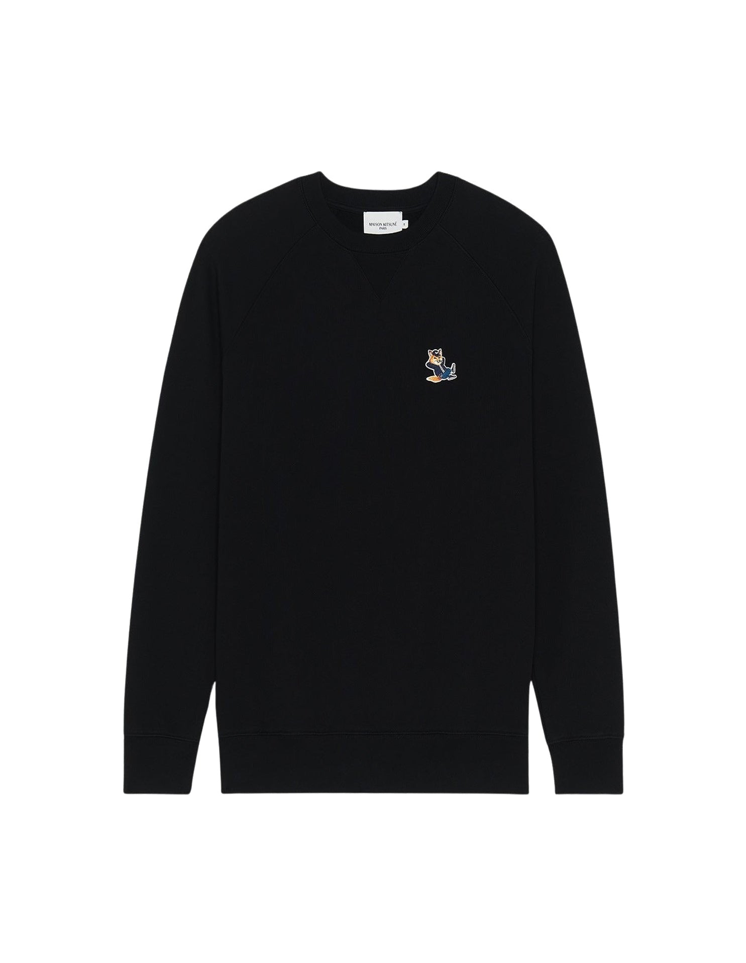 Round-neck sweatshirt with print - Black