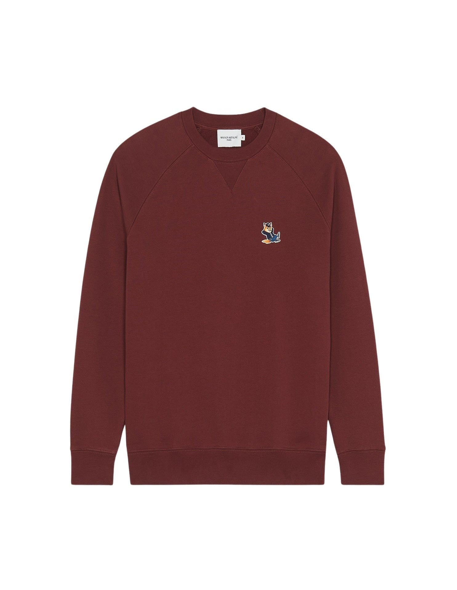 Sweatshirt à col rond avec impression - Wine Lees