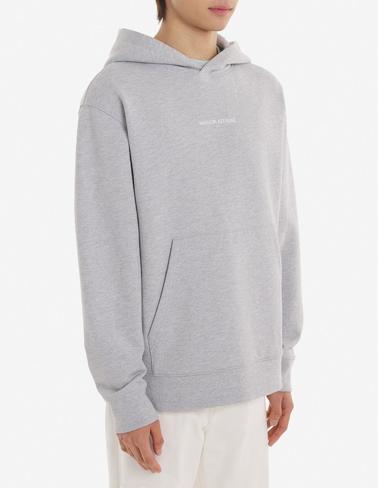 Sweat à capuche brossée - Light Grey Melange