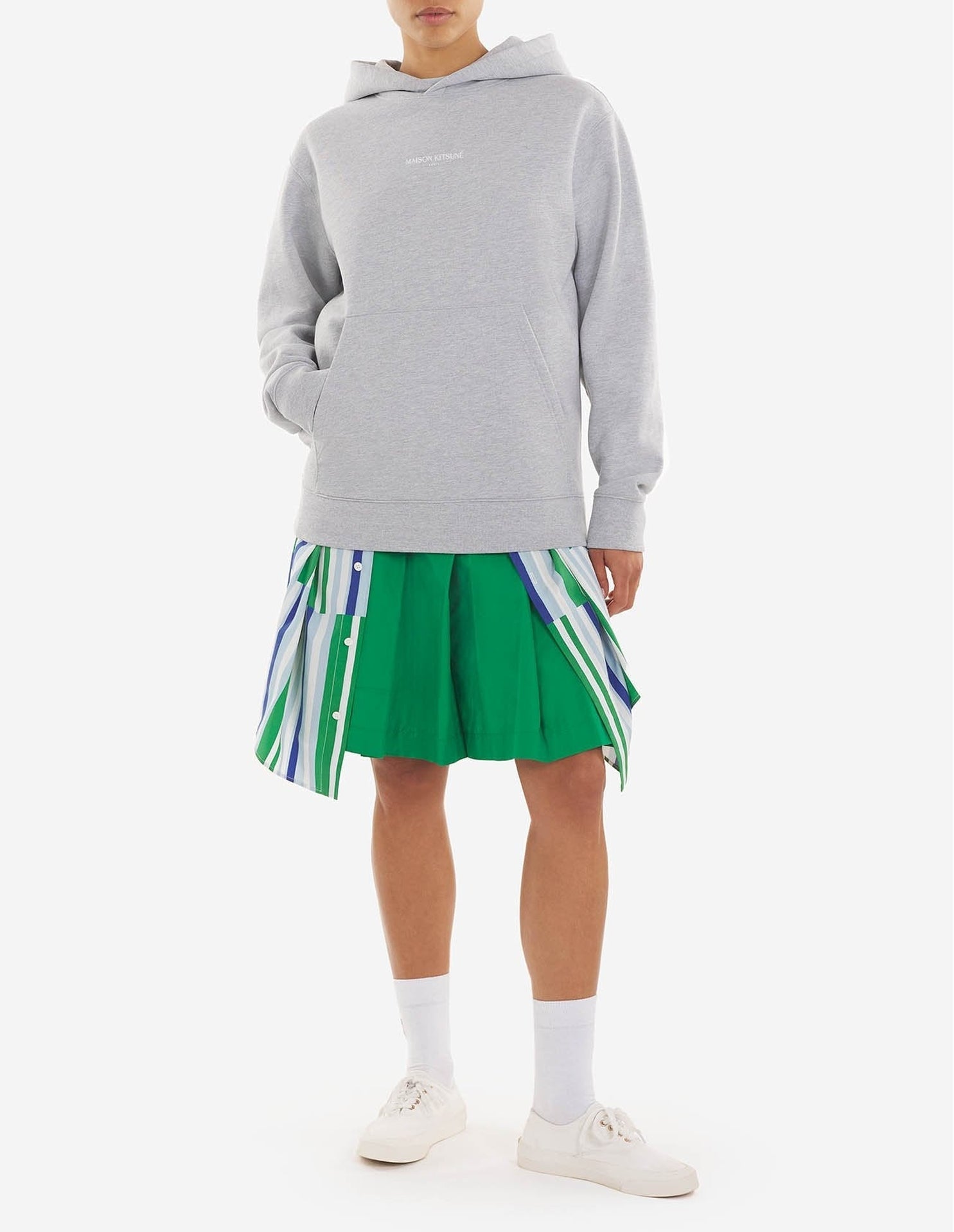 Sweat à capuche brossée - Light Grey Melange