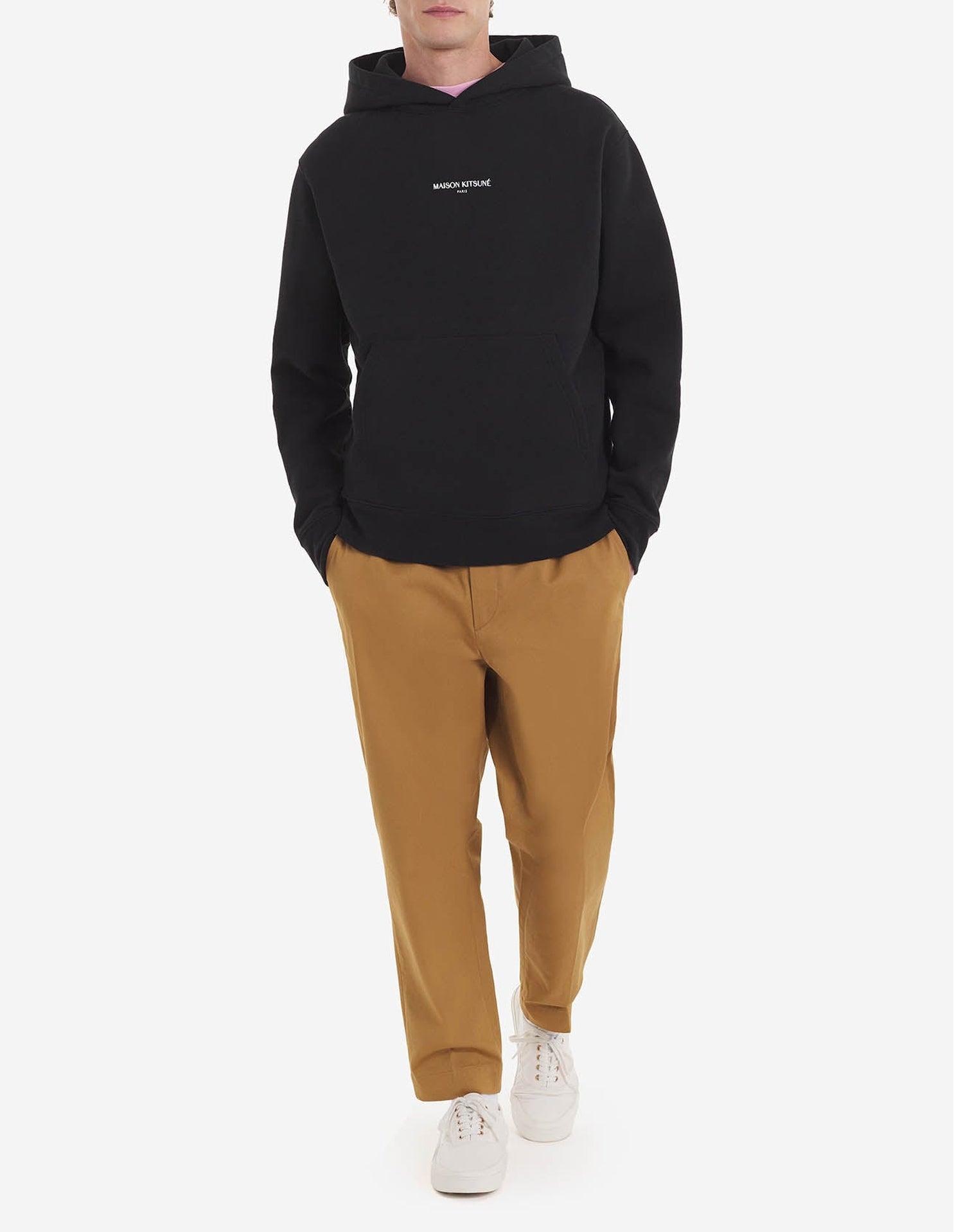 Sweat à capuche brossée - Black