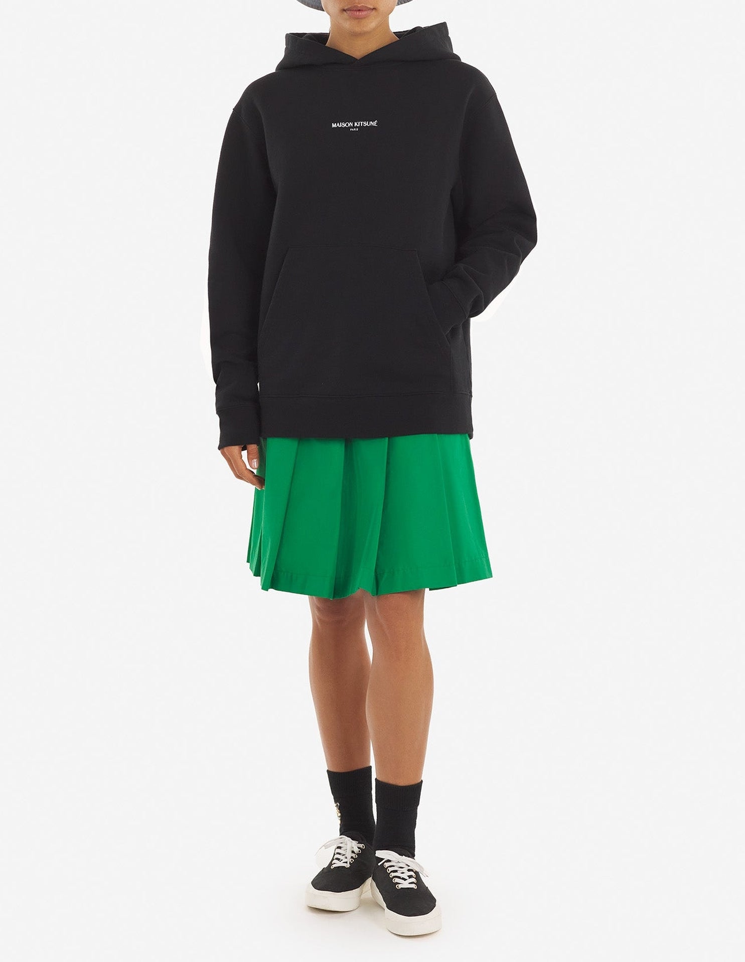 Sweat à capuche brossée - Black