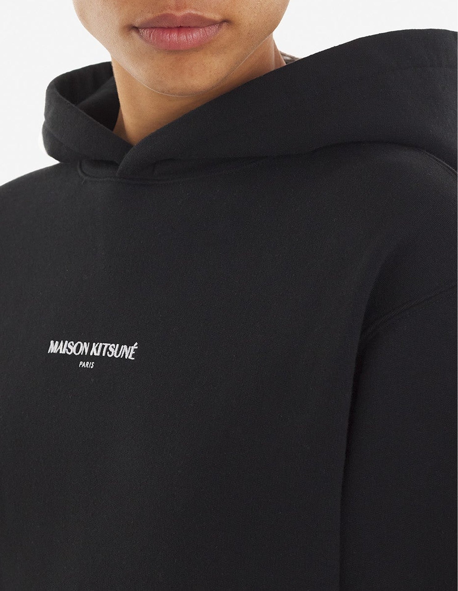 Sweat à capuche brossée - Black