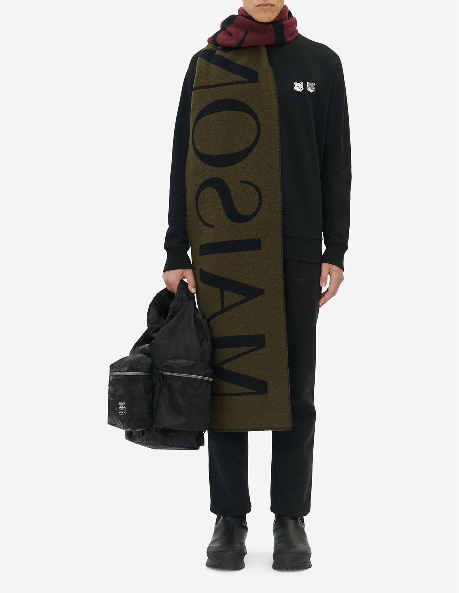 Sweatshirt avec écusson polaire - Black