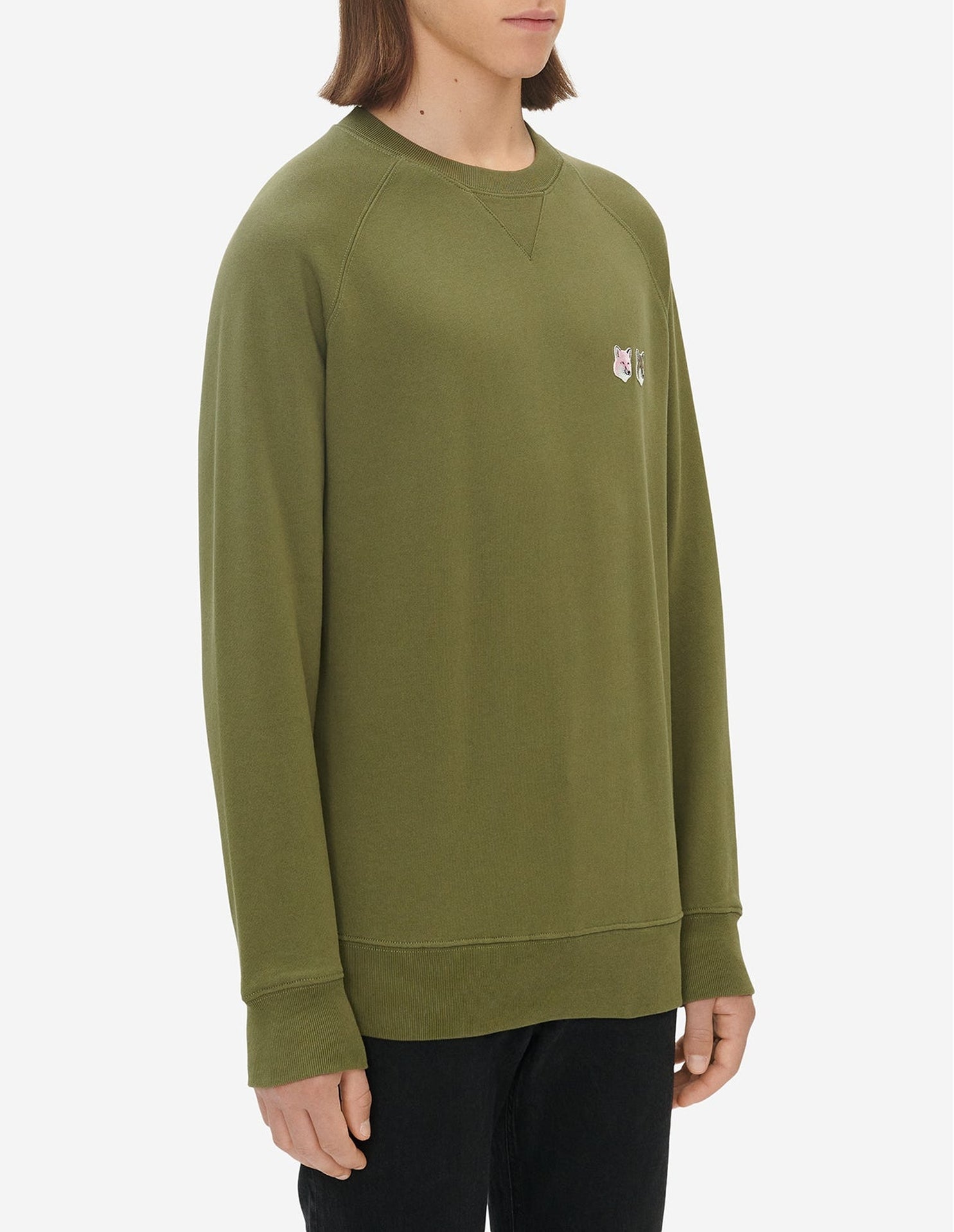 Sweatshirt avec écusson polaire - Khaki Grey