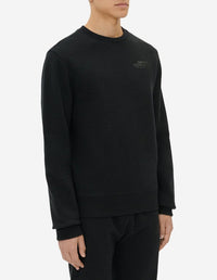Sweatshirt à col rond avec impression - Black