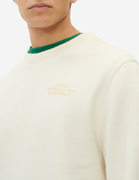 Sweatshirt à col rond avec impression - Ecru