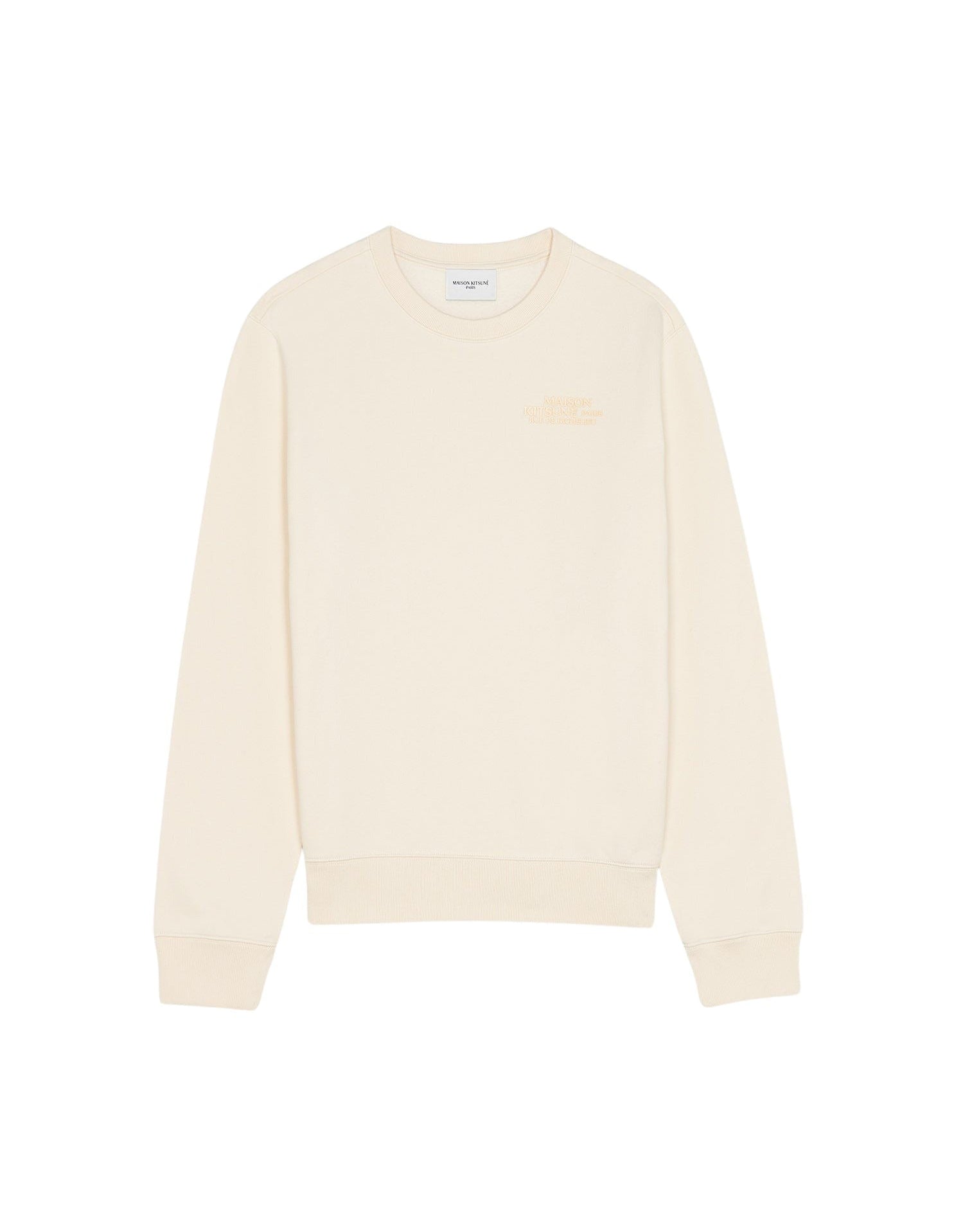 Sweatshirt à col rond avec impression - Ecru