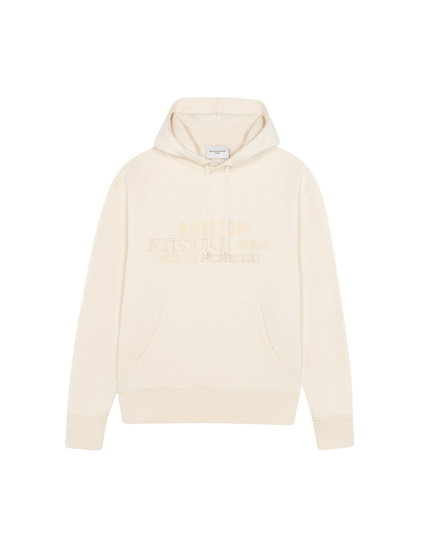 Sweat à capuche avec impression - Ecru